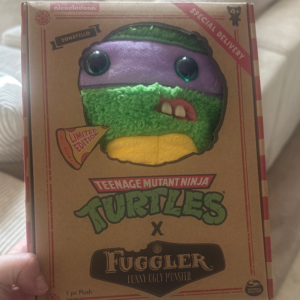 Nickelodeon TMNT Fuggler Plush - Green, Purple, Yellow Donatello